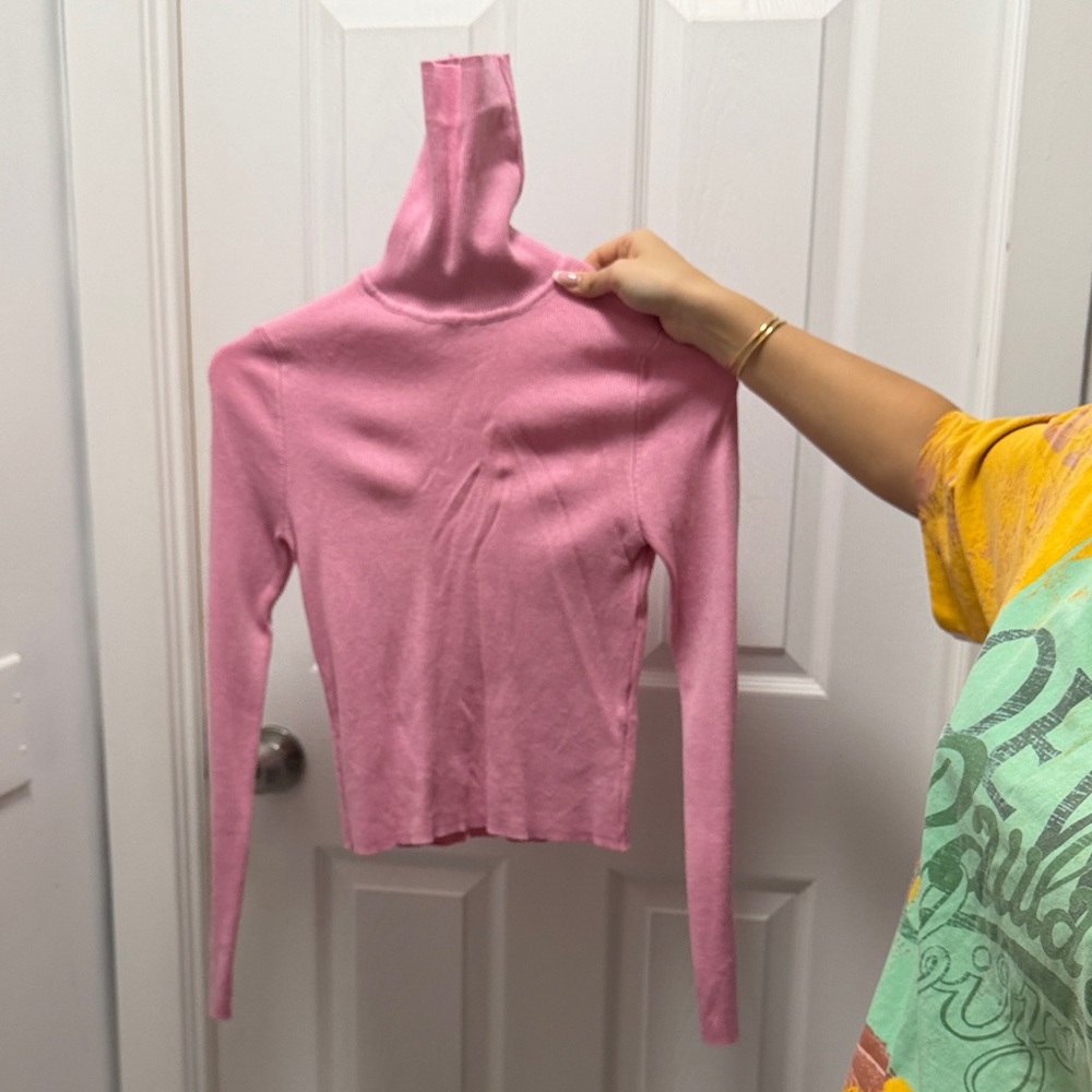 Zara - Pink Turtleneck Sweater